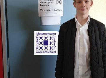 Powiększ obraz: Uczeń naszej szkoły na Olimpiadzie Matematycznej Juniorów